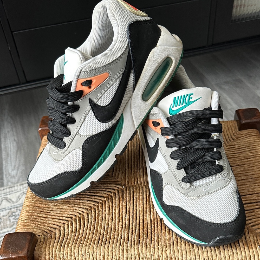 Nike Air Max with Black, Gray, and Teal Accents
